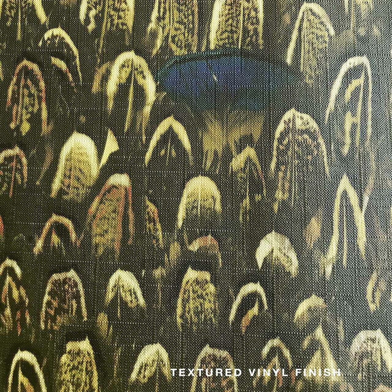 Mineheart Wallpaper Exotic Feathers Tapete gelb blau Feder